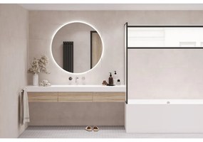 Fali tükör világítással ø 100 cm Luna – Mirrors and More