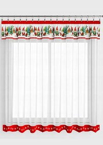 Készre varrt karácsonyi függöny 300x140cm Vörös Manók
