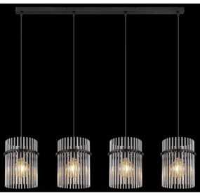Globo 15698-4H - Csillár zsinóron GORLEY 4xE27/60W/230V fekete