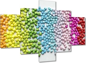 Vászonkép 100x70 Színes origami csillagok