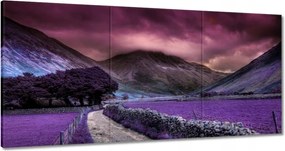 Festmények 180x90 Lila tájkép