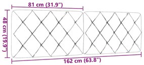 világosszürke szövet fejtámla párna 160 cm