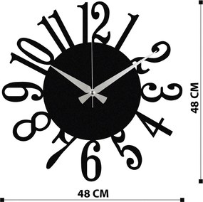 Enzoclock fém falióra, 48×48 cm – S005