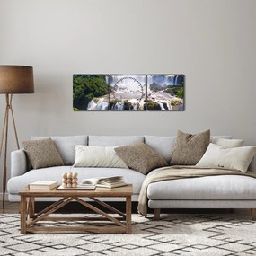 Iguassu vízesés képe (órával) (90x30 cm)