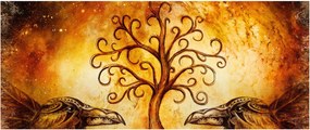 Természetes absztrakt kép fáról (120x50 cm)
