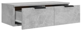2 db betonszürke szerelt fa fali szekrény 68 x 30 x 20 cm