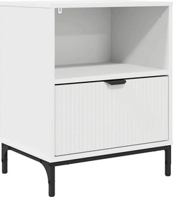vidaXL Éjjeliszekrény fiókkal Fehér 49 x 36 x 61 cm Faanyag