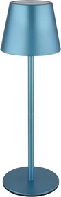 Globo 58488BL-LED VANNIE, fényerőszabályozható érintésvezérelt tölthető kültéri asztali lámpa 3W/5V IP54 1800mAh kék