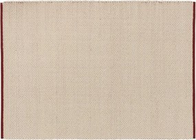 Piros-bézs kézi szövésű gyapjú szőnyeg 140x200 cm Lenu – noo.ma