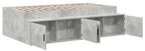 Tároló Ágykeret Betongrey 90 x 200 cm