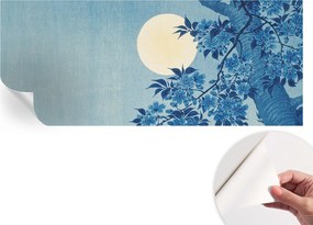 Öntapadós tapéta Fali furnér 3D hatás Virágos hold 250x104 cm