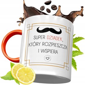 Narancssárga Bögre Nagypapának Ajándék fényképes nyomtatással