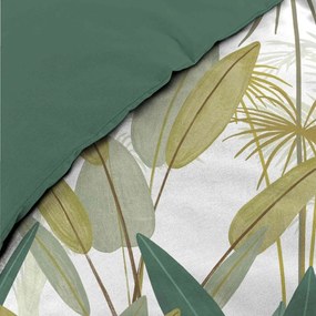 Fehér-zöld kétszemélyes-hosszabbított pamut ágyneműhuzat 240x220 cm Otika – douceur d'intérieur