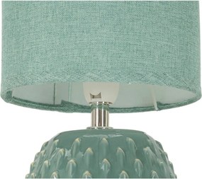 Világoskék kerámia asztali lámpa textil búrával (magasság 27 cm) Pontus – Mauro Ferretti