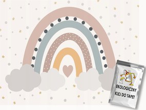 Fotótapéta Flizelina Gyerekek Ég Csillag Szivárvány Szív Scandi 200x140 ragasztó