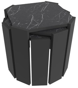 Dohányzóasztal Lori - Black, Marble