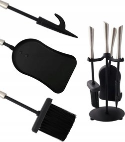 Kandalló Szett 3 Részes Kandalló Seprűlapát Akcesoria Acél