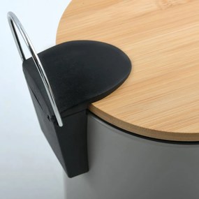 Szürkésbarna acél pedálos szemetes 3 l Adonis – Spirella