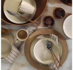 16 részes bézs/porcelán étkészlet