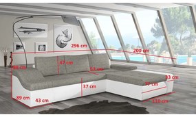 Ontario Balos ágyazható L ülőgarnitúra