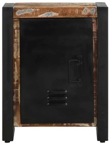 Éjjeli szekrény Többszínű 40x30x51 cm Tömör fa újrahasznosított