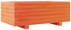 viaszbarna tömör fenyőfa kerti virágláda 70x40x26,5 cm