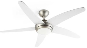 Bolero, 2 az 1-ben mennyezeti ventilátor, 134 cm, lámpa, 55 W, távirányító, fehér