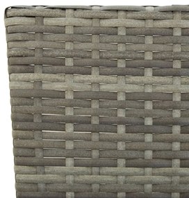 szürke polyrattan kerti pad párnával 176 cm