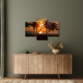 Pálmafa a naplementében képe (90x60 cm)