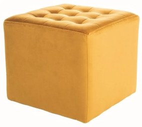 Mustárszínű LORI VELVET puff