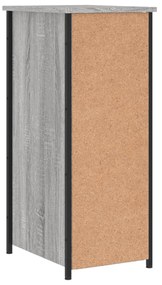 2 db szürke sonoma színű szerelt fa éjjeliszekrény 32x42x80 cm