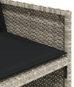 vidaXL 13 részes szürke polyrattan kerti étkezőgarnitúra párnákkal