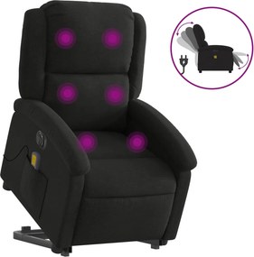 vidaXL fekete szövet dönthető elektromos álló masszázsfotel