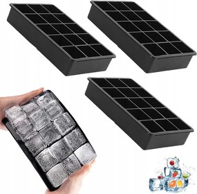 4x Jégformåk szilikon jégforma jégkocka forma 15 db kocka