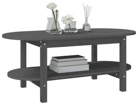 Szürke tömör fenyőfa dohányzóasztal 110 x 55 x 45 cm