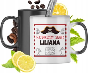 Mágikus Bögre Liliánának Fekete Matt Nyomtatott Képpel 330ml