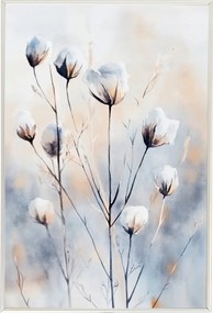 Poszter Keret Alumínium Akvarell Természet Rét Virágok Pamut Boho 40x60