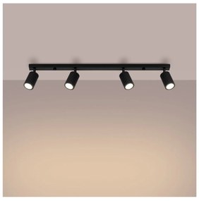 Fekete spotlámpa 6,5x81 cm Gleam – Sollux