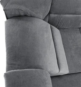 Kinyitható ülőgarnitúra, szürke szövet, balos, SANTIAGO