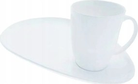 Fehér Basics csésze és csészealj, 250 ml