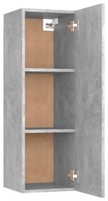 2 db betonszürke szerelt fa TV-szekrény 30,5 x 30 x 90 cm