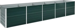 vidaXL zöld horganyzott acél kerti magaságyás 400 x 80 x 45 cm