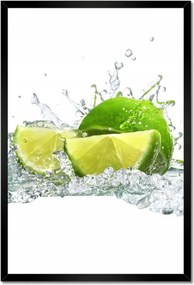 Poszter keretben 40x60 Lime fröccsenő víz