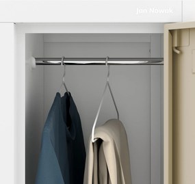 Szociális munkásszekrény fehér/arany tölgy: Eco Design 6 ajtós IGOR