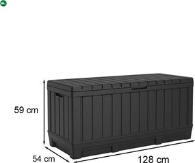 Kentwood műanyag kerti tároló 350L antracit