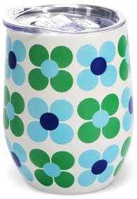 Utazóbögre 350 ml Blue and green Daisy – Rex London
