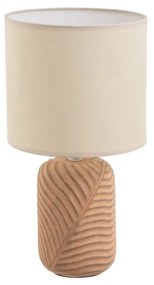Téglavörös-krémszínű asztali lámpa textil búrával (magasság 39 cm) – Casa Selección