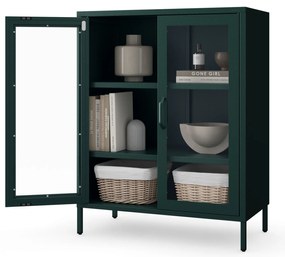 Vitrin GINA, 800 x 1015 x 400 mm, Modern: palack zöld