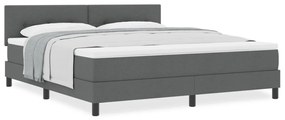 Box Spring Ágy matraccal Sötétszürke 180x200 cm Szövet