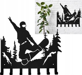 Ruhatartó akasztó kulcstartó Snowboard Loft Fekete